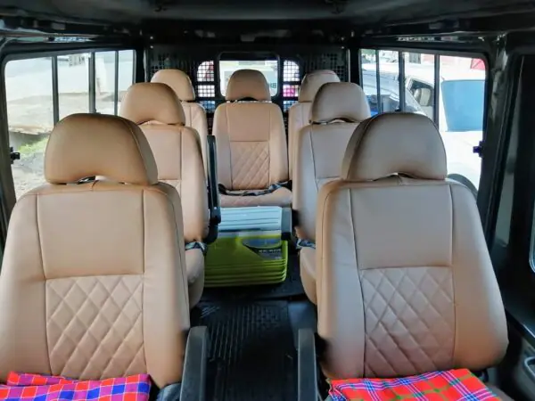 Landcruiser Jeep tour van seats